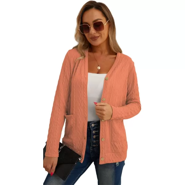 GRECERELLE Women's Lightweight Cardigan Sweater Casual Long Sleeve Knit Cardigan Open Front Outwear Jacket with Pockets