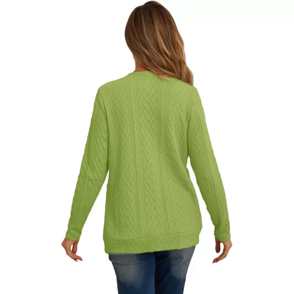 GRECERELLE Women's Lightweight Cardigan Sweater Casual Long Sleeve Knit Cardigan Open Front Outwear Jacket with Pockets