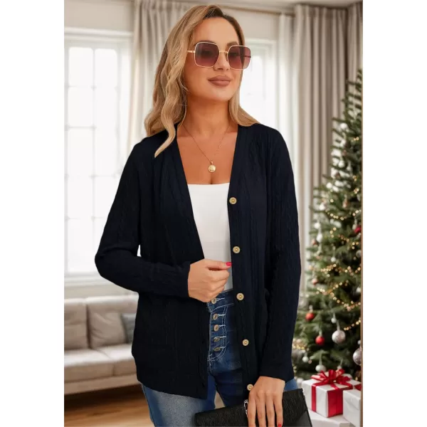 GRECERELLE Women's Lightweight Cardigan Sweater Casual Long Sleeve Knit Cardigan Open Front Outwear Jacket with Pockets