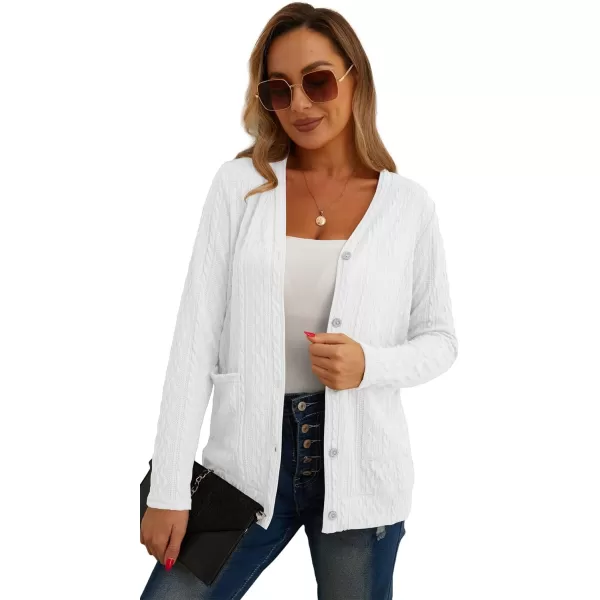 GRECERELLE Women's Lightweight Cardigan Sweater Casual Long Sleeve Knit Cardigan Open Front Outwear Jacket with Pockets