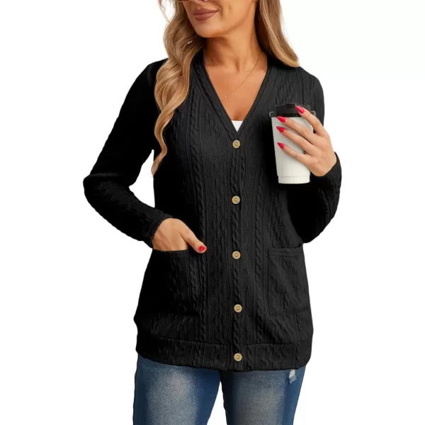 GRECERELLE Women's Lightweight Cardigan Sweater Casual Long Sleeve Knit Cardigan Open Front Outwear Jacket with Pockets