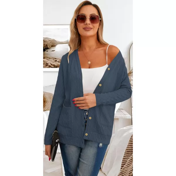 GRECERELLE Women's Lightweight Cardigan Sweater Casual Long Sleeve Knit Cardigan Open Front Outwear Jacket with Pockets