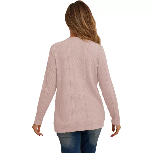 GRECERELLE Women's Lightweight Cardigan Sweater Casual Long Sleeve Knit Cardigan Open Front Outwear Jacket with Pockets
