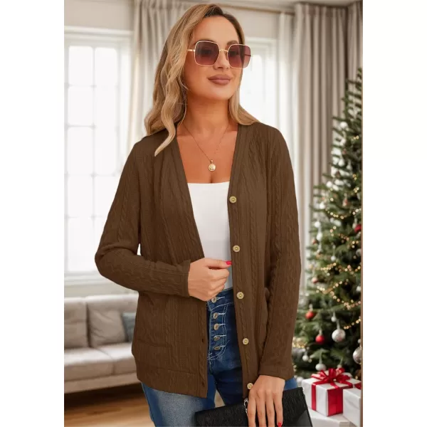 GRECERELLE Women's Lightweight Cardigan Sweater Casual Long Sleeve Knit Cardigan Open Front Outwear Jacket with Pockets