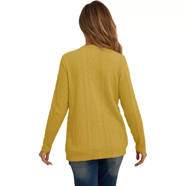 GRECERELLE Women's Lightweight Cardigan Sweater Casual Long Sleeve Knit Cardigan Open Front Outwear Jacket with Pockets