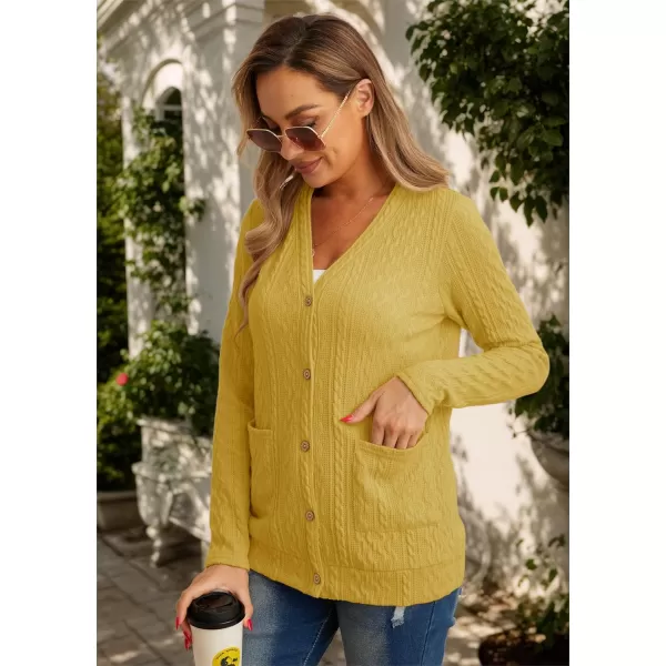 GRECERELLE Women's Lightweight Cardigan Sweater Casual Long Sleeve Knit Cardigan Open Front Outwear Jacket with Pockets