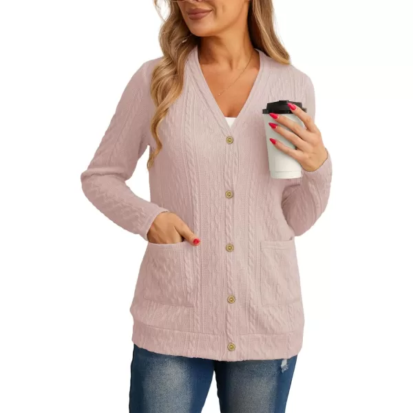 GRECERELLE Women's Lightweight Cardigan Sweater Casual Long Sleeve Knit Cardigan Open Front Outwear Jacket with Pockets