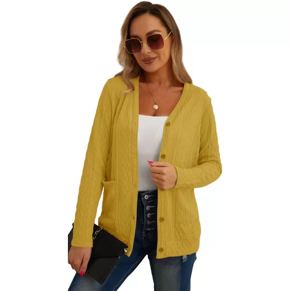 GRECERELLE Women's Lightweight Cardigan Sweater Casual Long Sleeve Knit Cardigan Open Front Outwear Jacket with Pockets