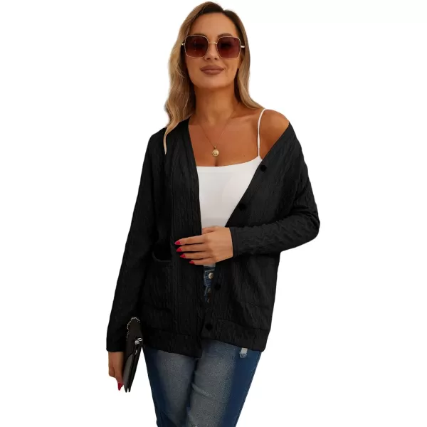GRECERELLE Women's Lightweight Cardigan Sweater Casual Long Sleeve Knit Cardigan Open Front Outwear Jacket with Pockets