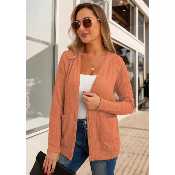 GRECERELLE Women's Lightweight Cardigan Sweater Casual Long Sleeve Knit Cardigan Open Front Outwear Jacket with Pockets