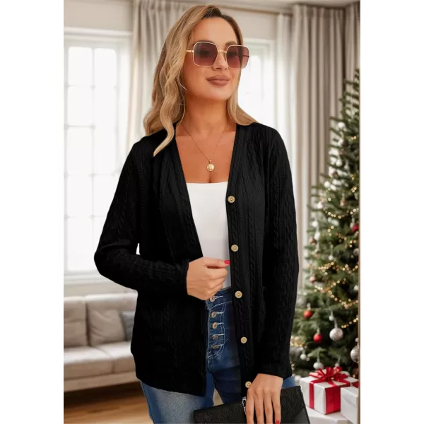 GRECERELLE Women's Lightweight Cardigan Sweater Casual Long Sleeve Knit Cardigan Open Front Outwear Jacket with Pockets