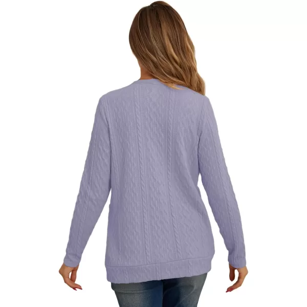 GRECERELLE Women's Lightweight Cardigan Sweater Casual Long Sleeve Knit Cardigan Open Front Outwear Jacket with Pockets