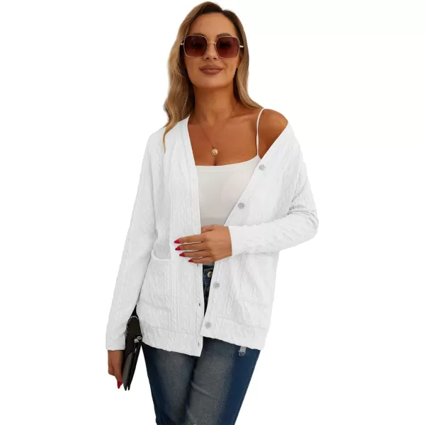 GRECERELLE Women's Lightweight Cardigan Sweater Casual Long Sleeve Knit Cardigan Open Front Outwear Jacket with Pockets