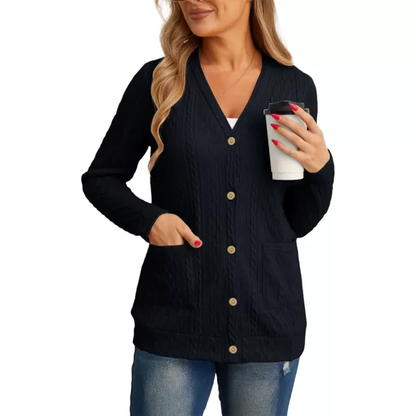 GRECERELLE Women's Lightweight Cardigan Sweater Casual Long Sleeve Knit Cardigan Open Front Outwear Jacket with Pockets
