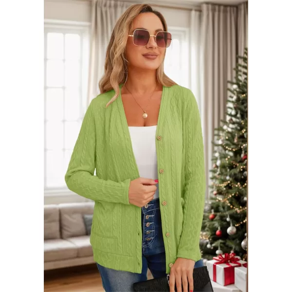 GRECERELLE Women's Lightweight Cardigan Sweater Casual Long Sleeve Knit Cardigan Open Front Outwear Jacket with Pockets