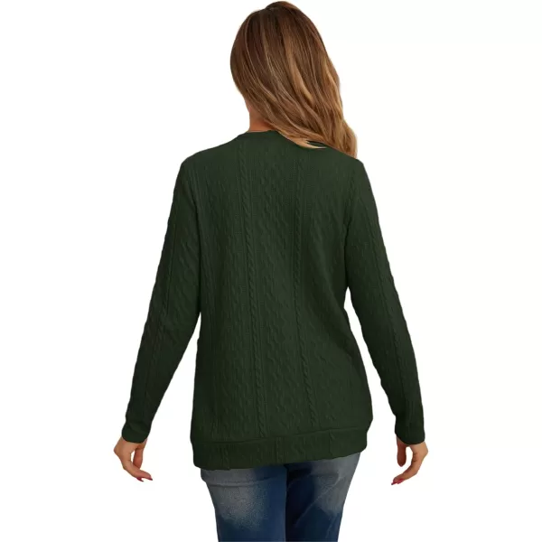 GRECERELLE Women's Lightweight Cardigan Sweater Casual Long Sleeve Knit Cardigan Open Front Outwear Jacket with Pockets