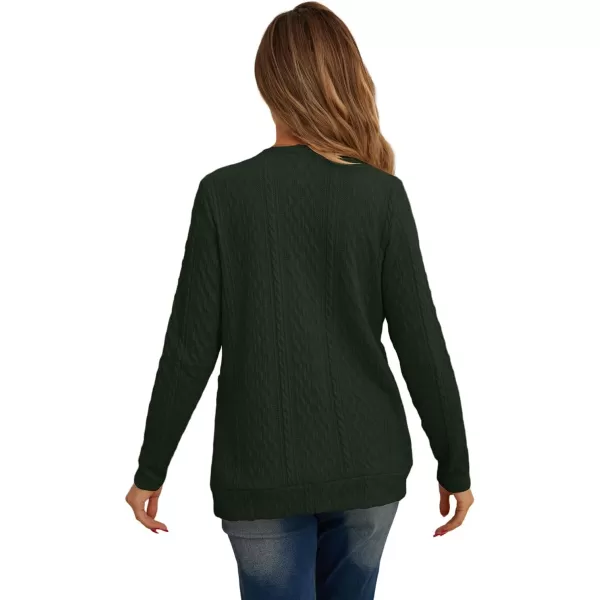 GRECERELLE Women's Lightweight Cardigan Sweater Casual Long Sleeve Knit Cardigan Open Front Outwear Jacket with Pockets