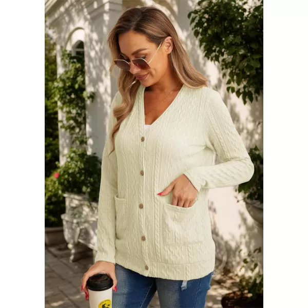 GRECERELLE Women's Lightweight Cardigan Sweater Casual Long Sleeve Knit Cardigan Open Front Outwear Jacket with Pockets