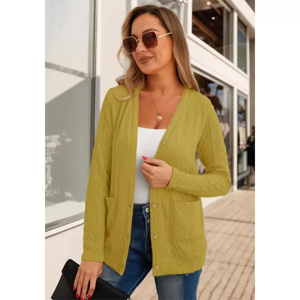 GRECERELLE Women's Lightweight Cardigan Sweater Casual Long Sleeve Knit Cardigan Open Front Outwear Jacket with Pockets