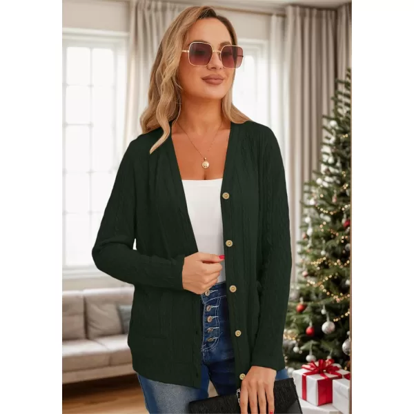 GRECERELLE Women's Lightweight Cardigan Sweater Casual Long Sleeve Knit Cardigan Open Front Outwear Jacket with Pockets