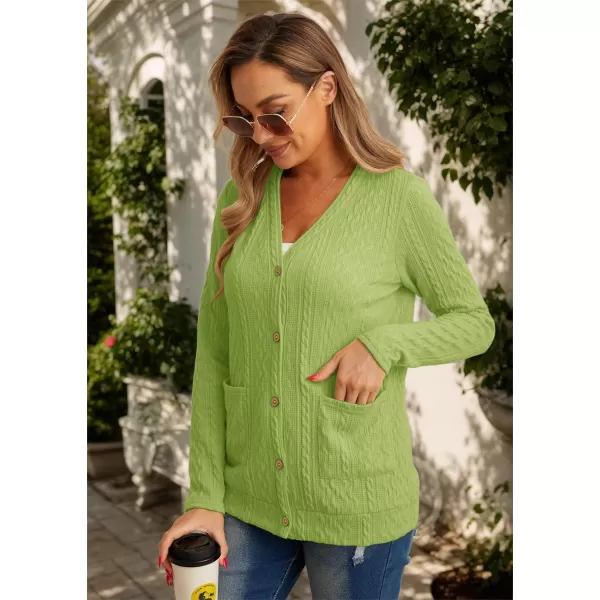 GRECERELLE Women's Lightweight Cardigan Sweater Casual Long Sleeve Knit Cardigan Open Front Outwear Jacket with Pockets