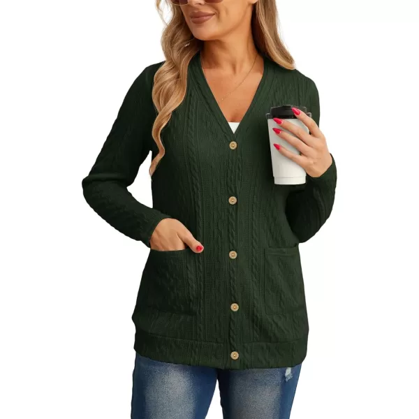 GRECERELLE Women's Lightweight Cardigan Sweater Casual Long Sleeve Knit Cardigan Open Front Outwear Jacket with Pockets
