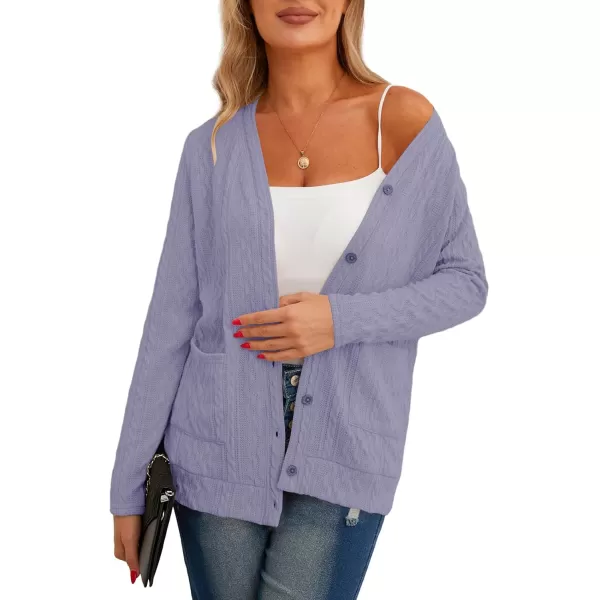 GRECERELLE Women's Lightweight Cardigan Sweater Casual Long Sleeve Knit Cardigan Open Front Outwear Jacket with Pockets