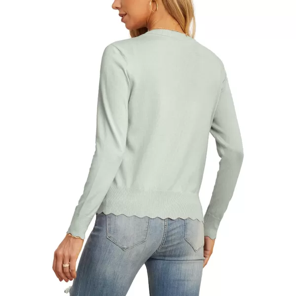 GRECERELLE Women's Long Sleeve V-Neck Button Down Cardigan Knit Shrugs Sweater