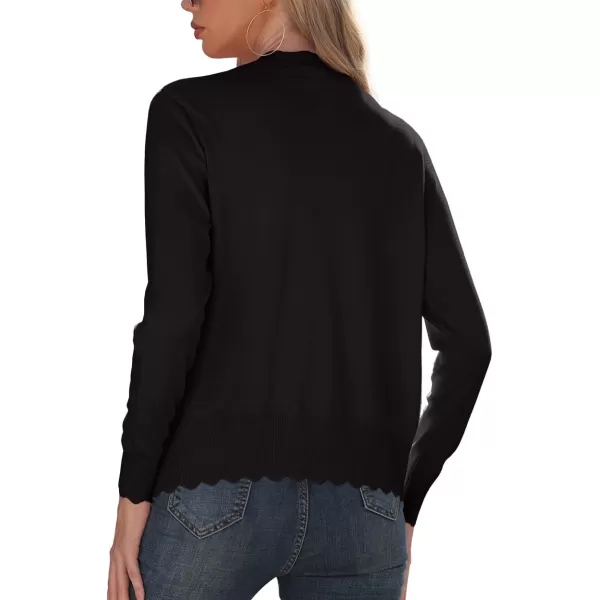GRECERELLE Women's Long Sleeve V-Neck Button Down Cardigan Knit Shrugs Sweater