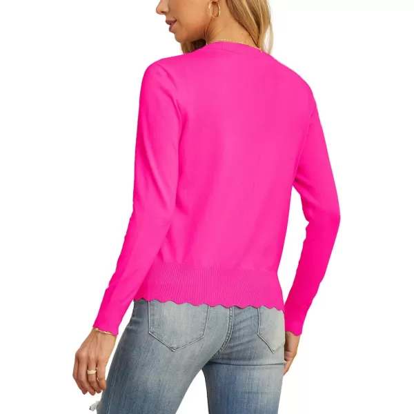 GRECERELLE Women's Long Sleeve V-Neck Button Down Cardigan Knit Shrugs Sweater