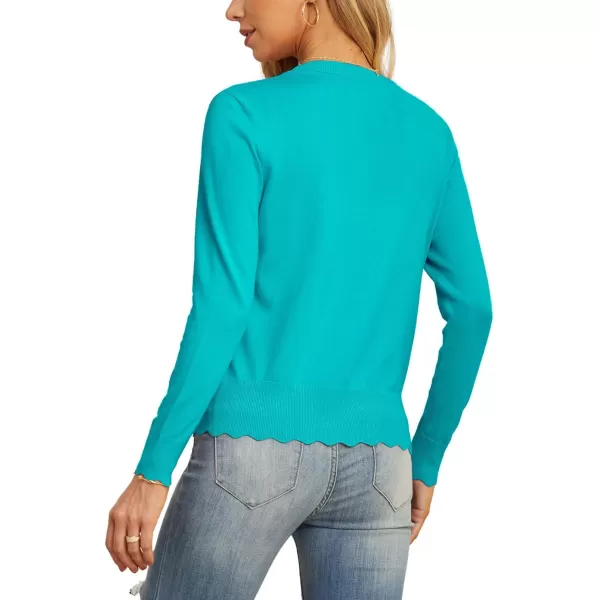 GRECERELLE Women's Long Sleeve V-Neck Button Down Cardigan Knit Shrugs Sweater