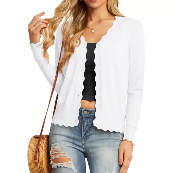GRECERELLE Women's Long Sleeve V-Neck Button Down Cardigan Knit Shrugs Sweater