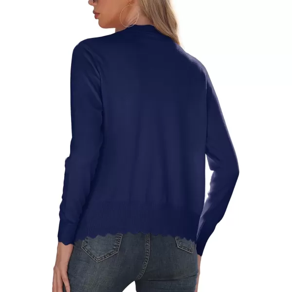 GRECERELLE Women's Long Sleeve V-Neck Button Down Cardigan Knit Shrugs Sweater