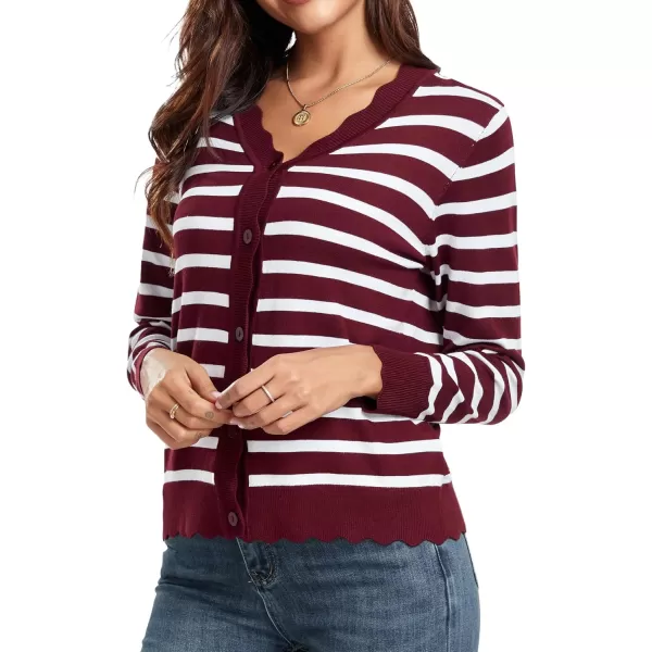 GRECERELLE Women's Long Sleeve V-Neck Button Down Cardigan Knit Shrugs Sweater