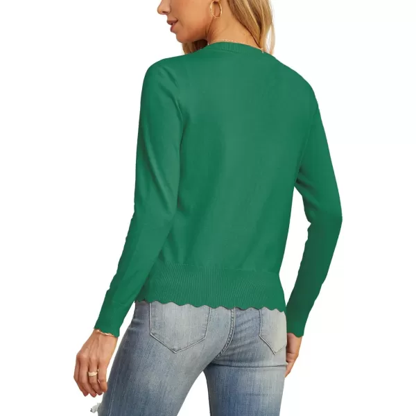 GRECERELLE Women's Long Sleeve V-Neck Button Down Cardigan Knit Shrugs Sweater