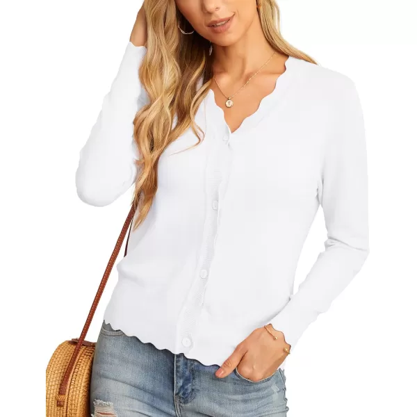GRECERELLE Women's Long Sleeve V-Neck Button Down Cardigan Knit Shrugs Sweater