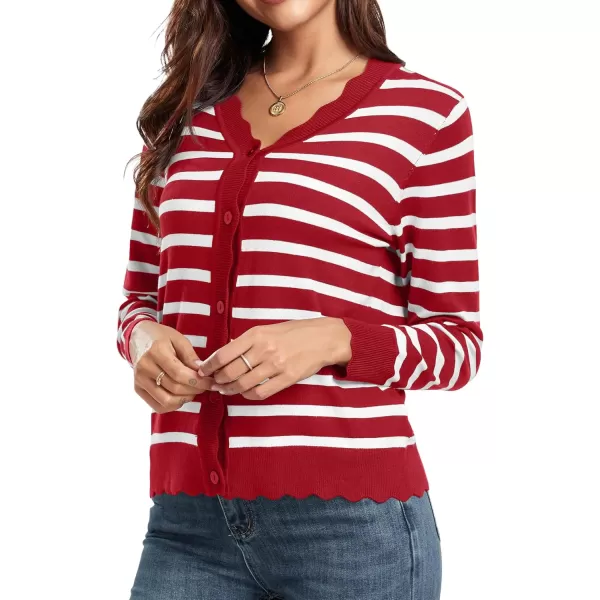 GRECERELLE Women's Long Sleeve V-Neck Button Down Cardigan Knit Shrugs Sweater