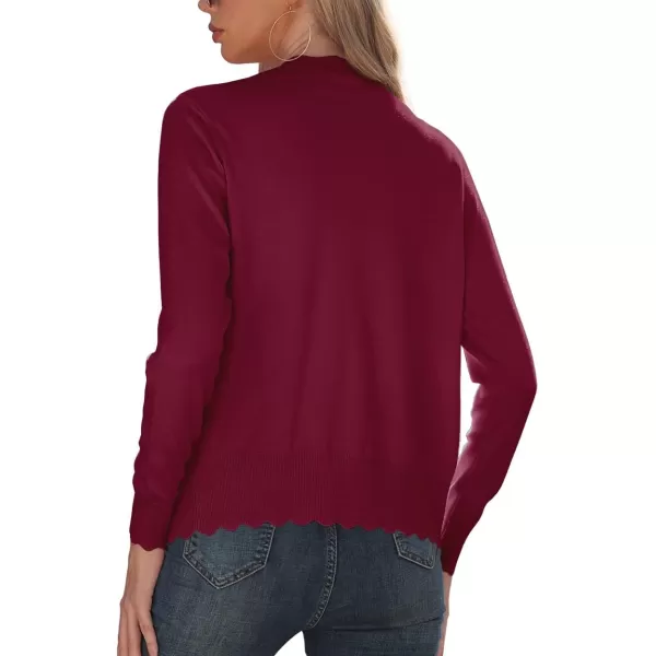 GRECERELLE Women's Long Sleeve V-Neck Button Down Cardigan Knit Shrugs Sweater