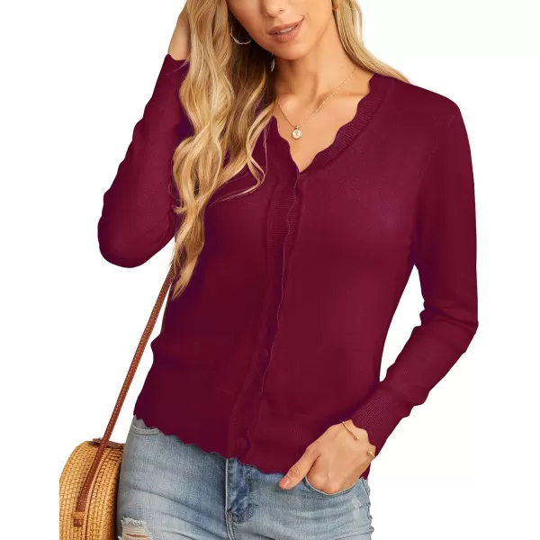 GRECERELLE Women's Long Sleeve V-Neck Button Down Cardigan Knit Shrugs Sweater