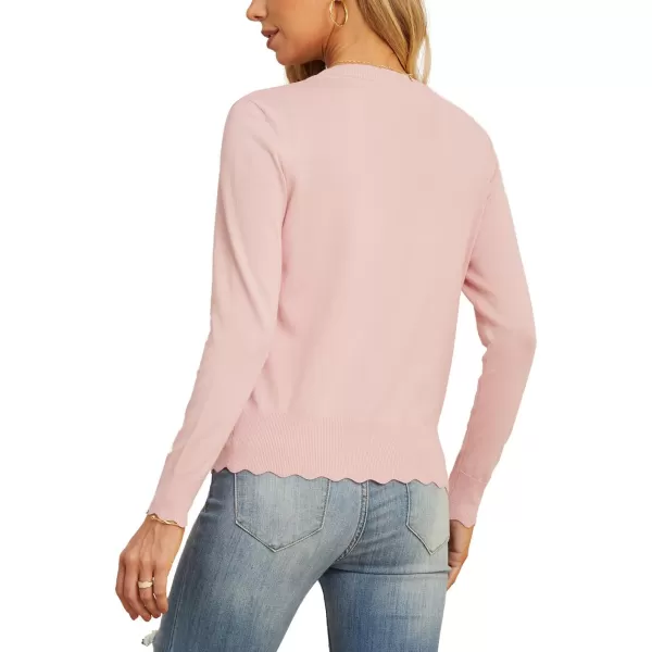 GRECERELLE Women's Long Sleeve V-Neck Button Down Cardigan Knit Shrugs Sweater
