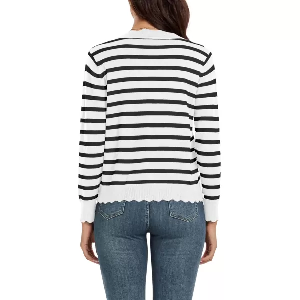 GRECERELLE Women's Long Sleeve V-Neck Button Down Cardigan Knit Shrugs Sweater
