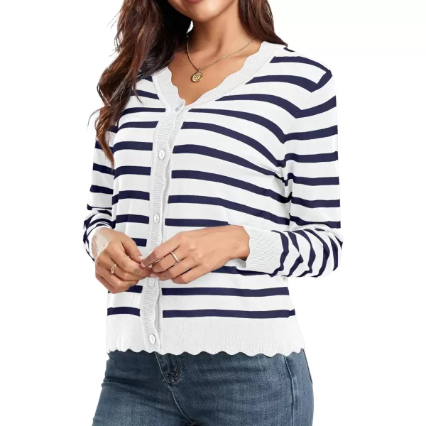 GRECERELLE Women's Long Sleeve V-Neck Button Down Cardigan Knit Shrugs Sweater