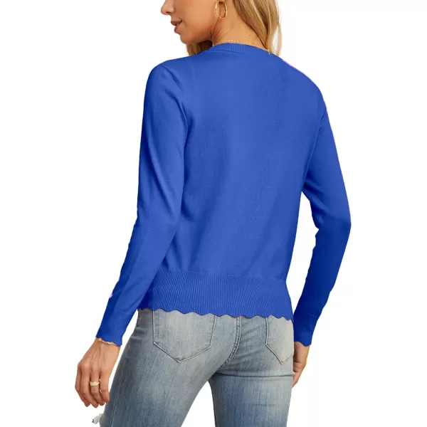 GRECERELLE Women's Long Sleeve V-Neck Button Down Cardigan Knit Shrugs Sweater
