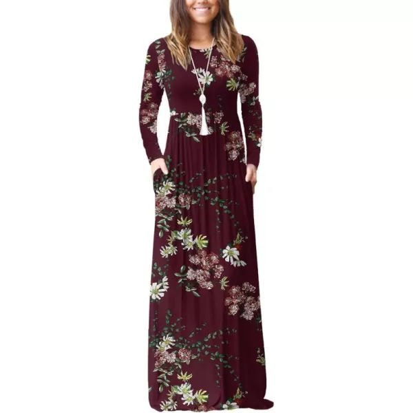 GRECERELLE Womens 2024 Maxi Dresses Long Sleeve Casual Long T Shirt Dress Travel Vacation Outfits