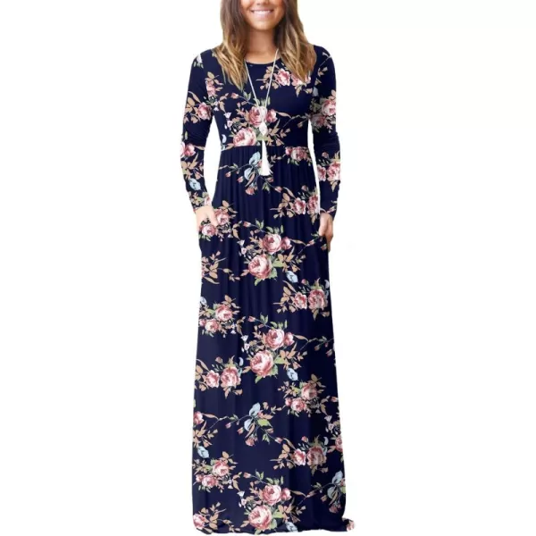 GRECERELLE Womens 2024 Maxi Dresses Long Sleeve Casual Long T Shirt Dress Travel Vacation Outfits