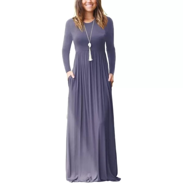 GRECERELLE Womens 2024 Maxi Dresses Long Sleeve Casual Long T Shirt Dress Travel Vacation Outfits