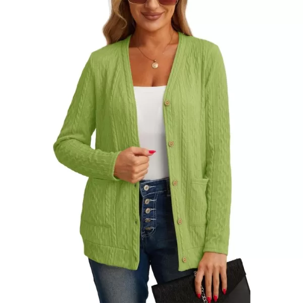 GRECERELLE Women's Lightweight Cardigan Sweater Casual Long Sleeve Knit Cardigan Open Front Outwear Jacket with Pockets