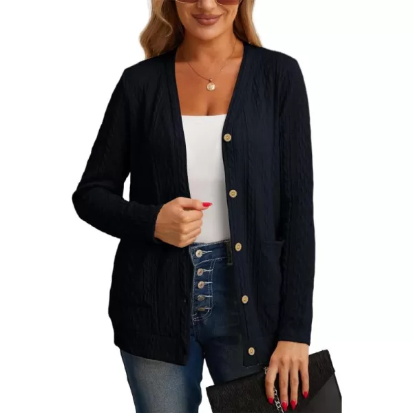 GRECERELLE Women's Lightweight Cardigan Sweater Casual Long Sleeve Knit Cardigan Open Front Outwear Jacket with Pockets