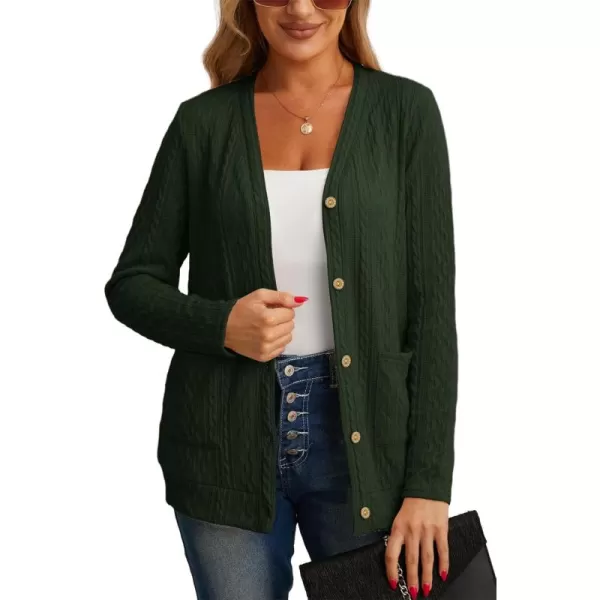 GRECERELLE Women's Lightweight Cardigan Sweater Casual Long Sleeve Knit Cardigan Open Front Outwear Jacket with Pockets