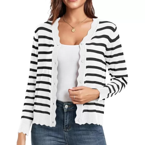 White Black Striped